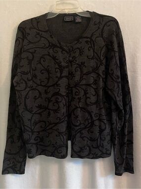 Laura Scott Vine-Pattern Cardigan